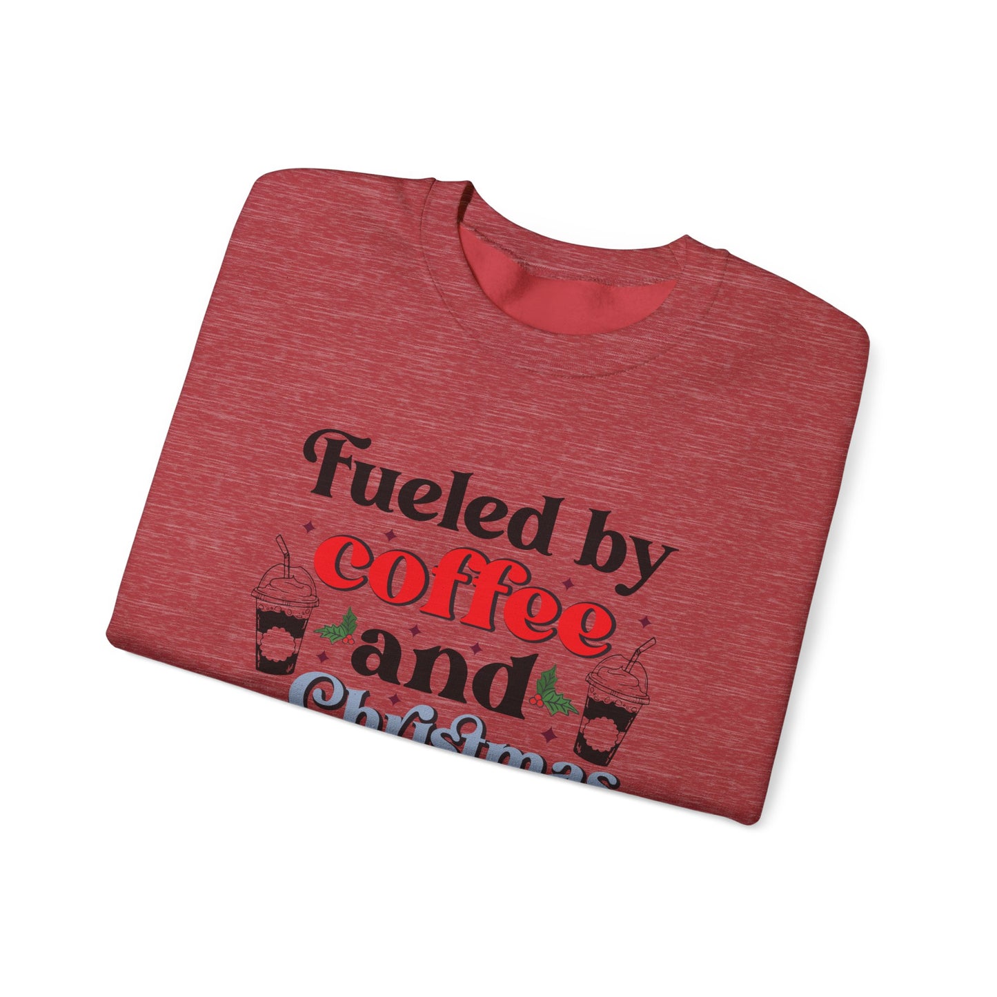 Fueled by Coffee and Christmas Cheer Crewneck Sweatshirt