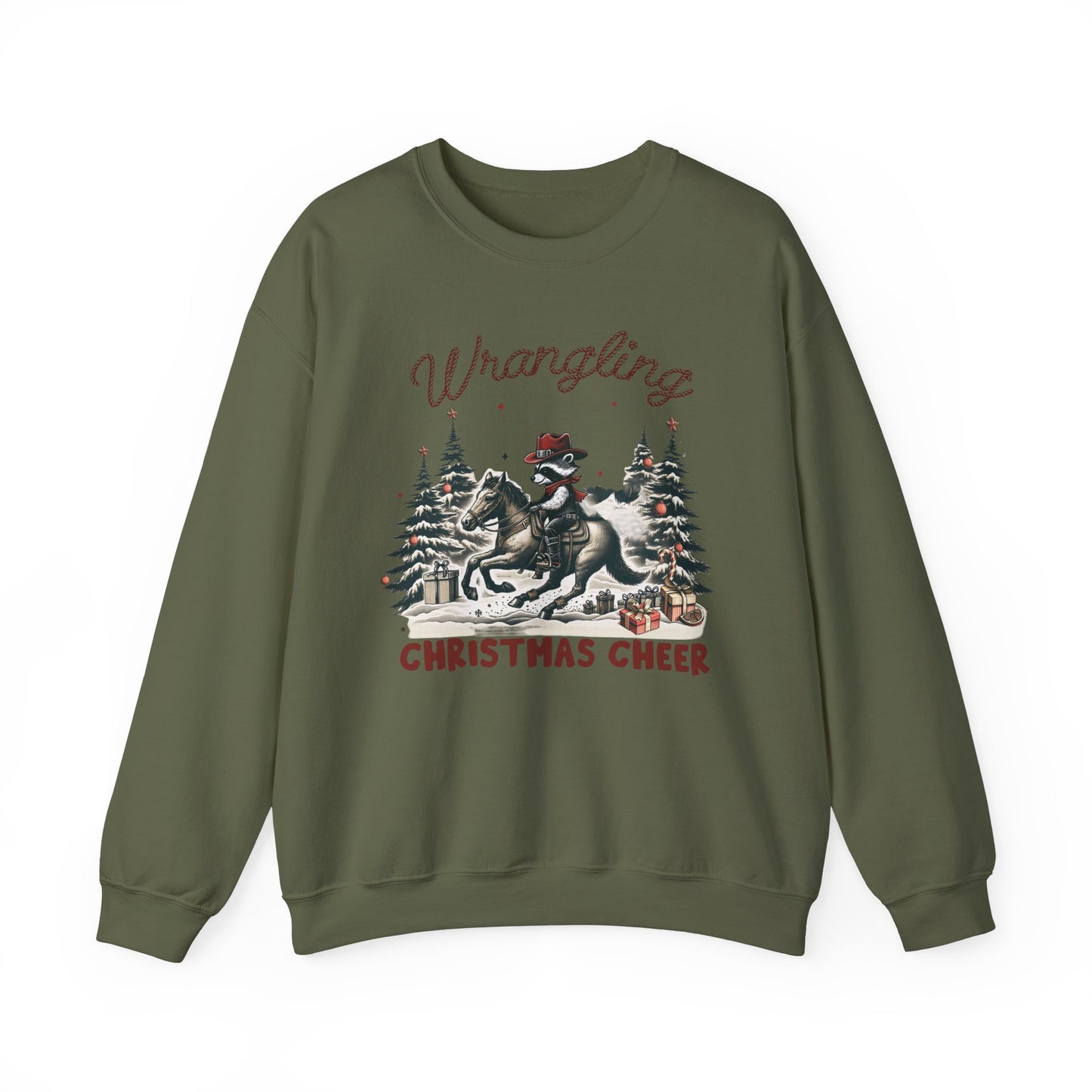 Wrangling Christmas Cheer Crewneck Sweatshirt